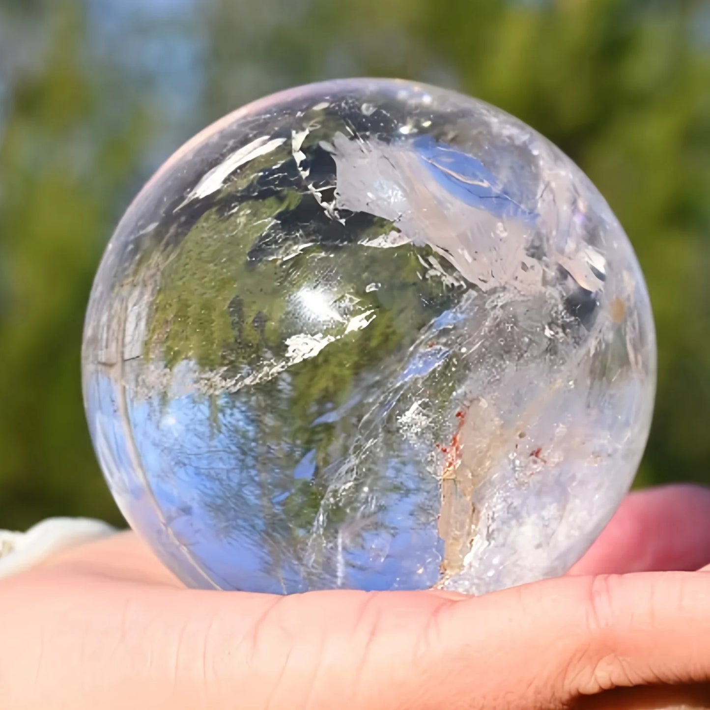 1pc Large Elegant Clear Quartz Crystal Sphere,Polished Ball,Home Decor and Gift, Unique Gift,Crystal Craft Collection