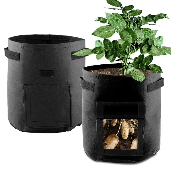 3PCS 7 Gallon Potato growing bag Planting Fabric Pots with Handle and Flap,Garden Bags for Vegetables,Tomatoes,Carrots,Onions
