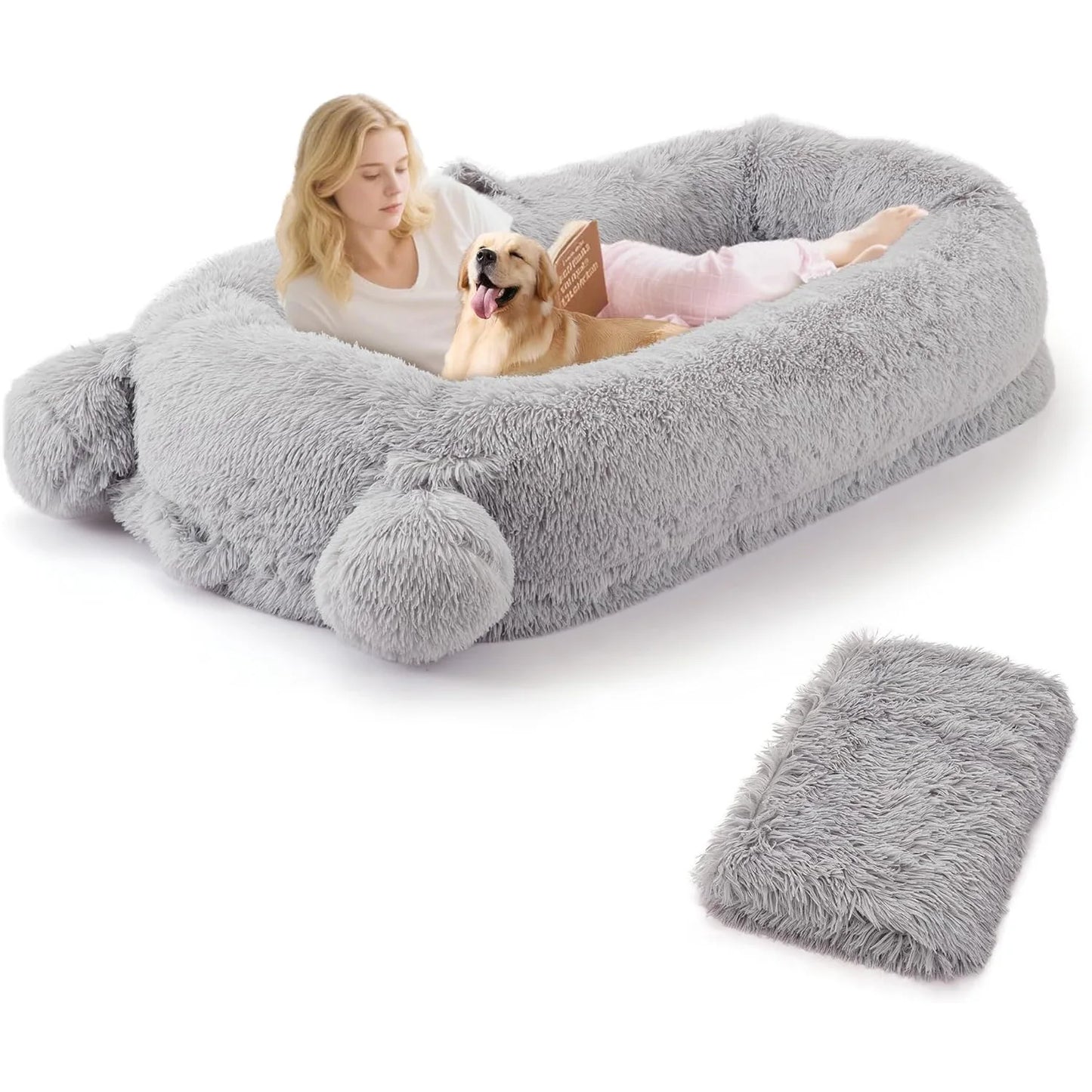 HiMISSCN Dog Bed With Memory Foam And Removable Cover