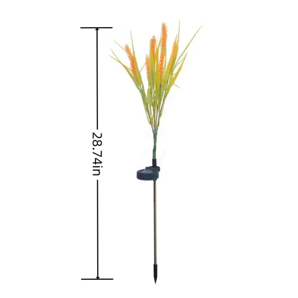 7Head Solar Powered Wheat Ear Ground Mounted Outdoor Light