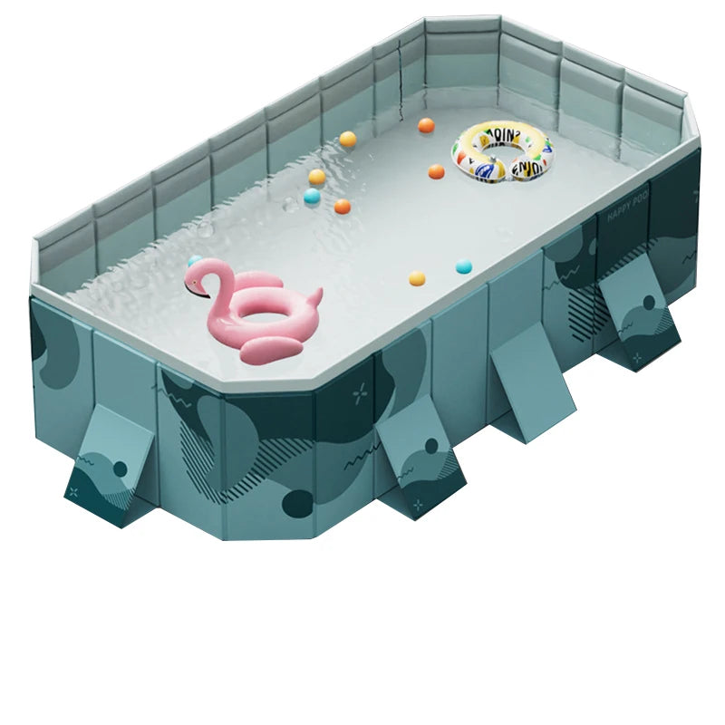Foldable No Inflatable Family Swimming Pool Multi Layer PVC Portable Outdoor