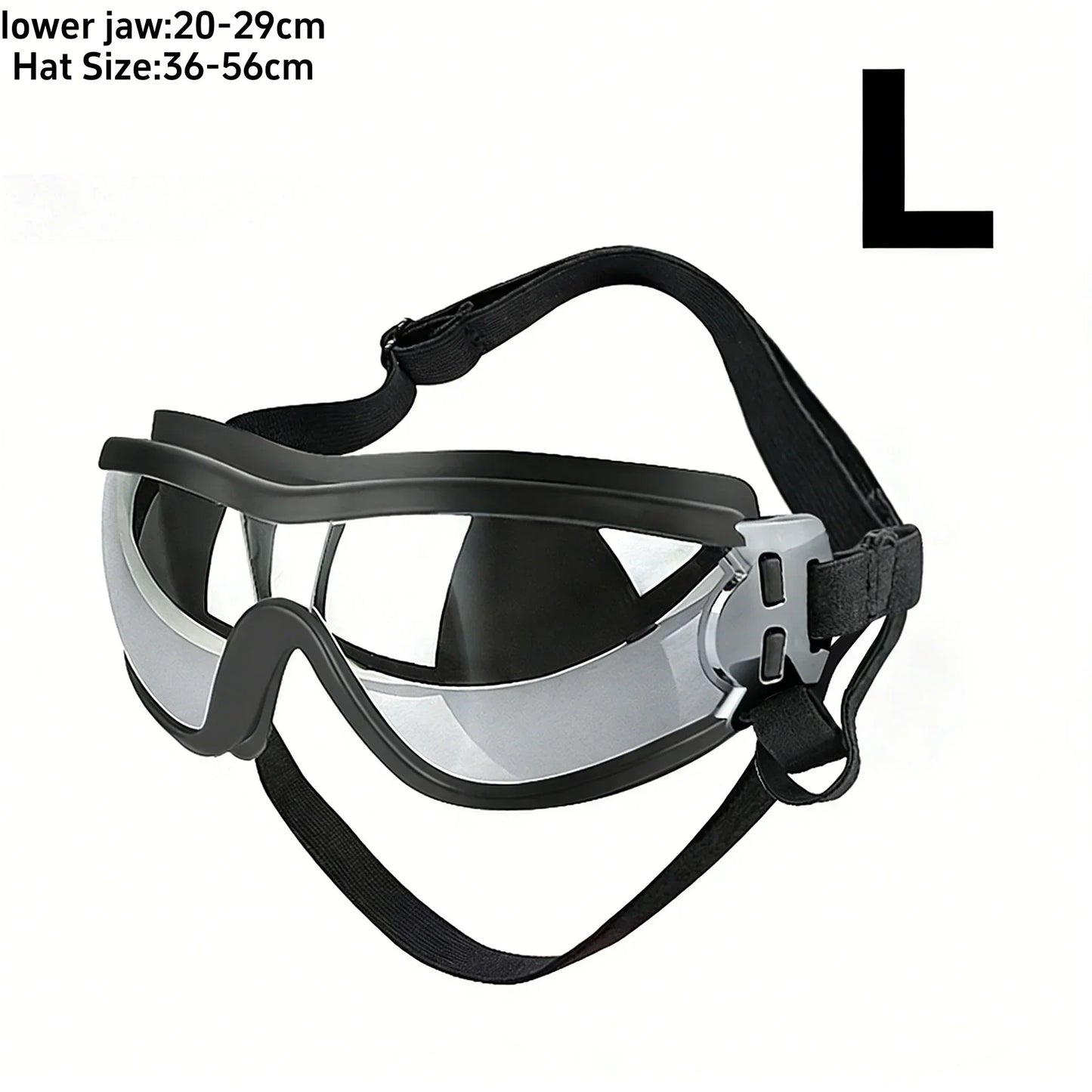 Adjustable Dog Goggles Anti UV Windproof Pet Sunglasses with Dual Straps Eye Protection for Driving Riding Outdoor S/M/L