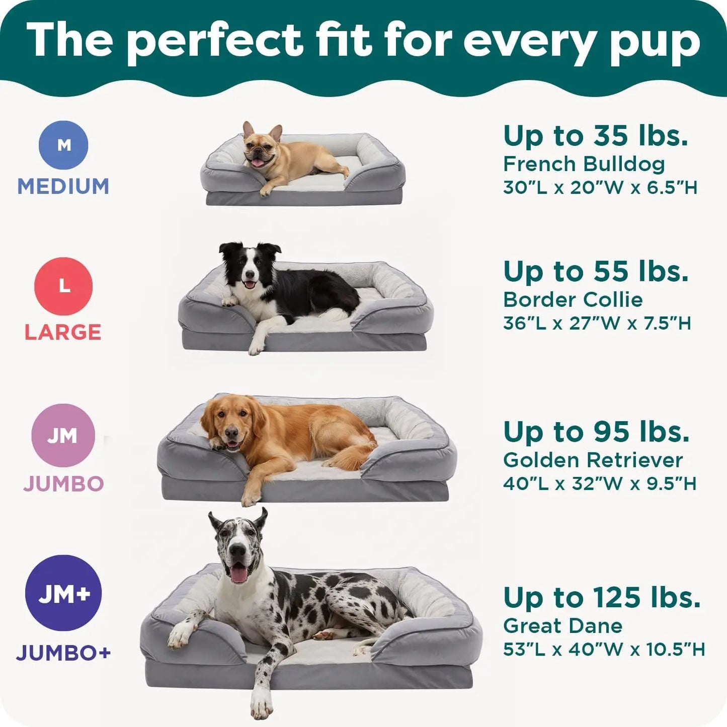 Cooling Gel Dog Bed With Removable Bolsters And Washable Cover