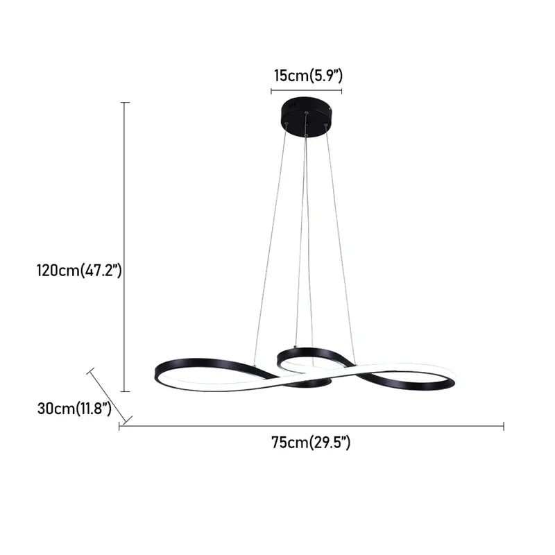 GreeLustr Modern Chandelier Pendant Light Acrylic Note Dimmable Led Ceiling Lamp Dining Living Room Hotel Decor Hanging Fixture