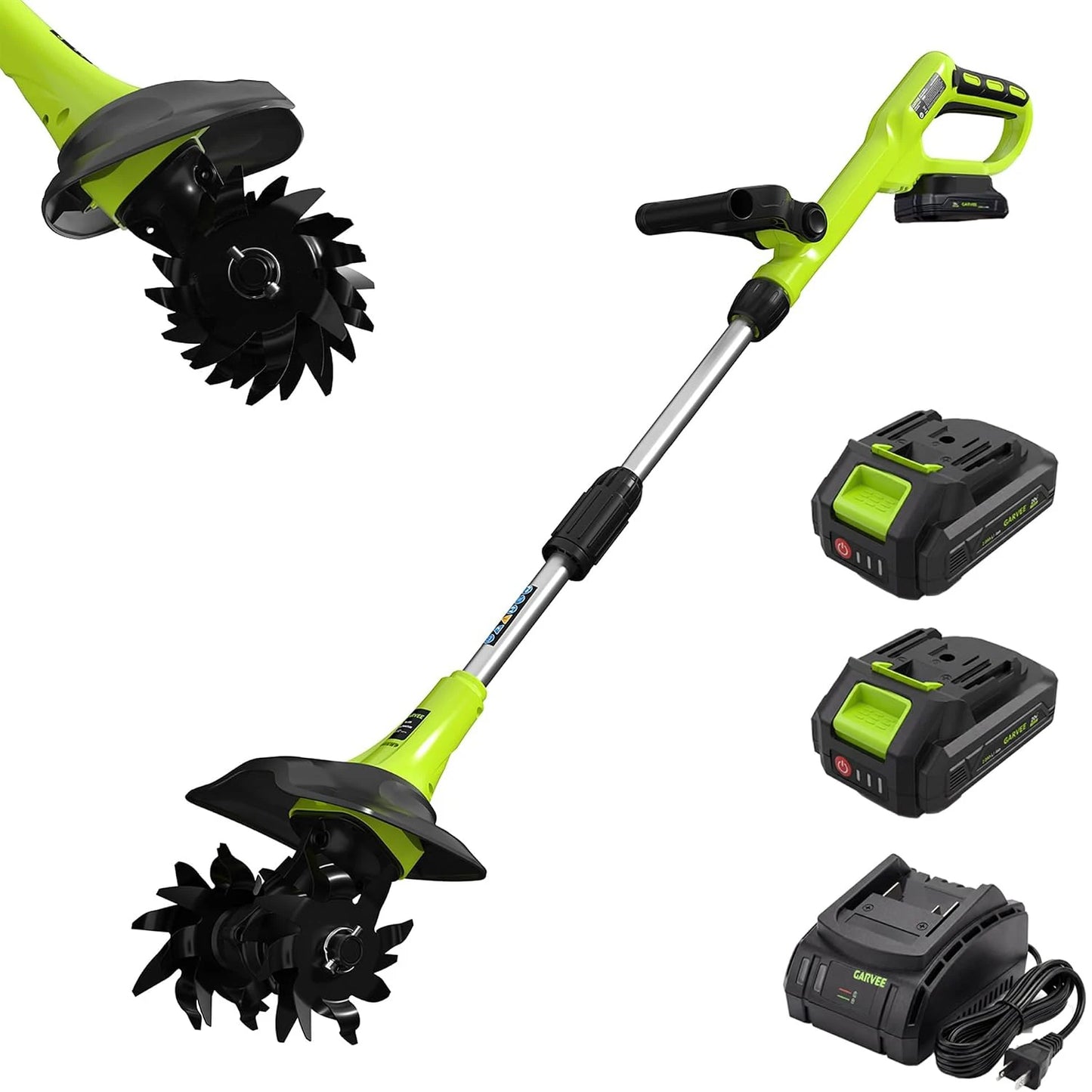 HiMISS 20V Cordless Garden Tiller Electric Cultivator