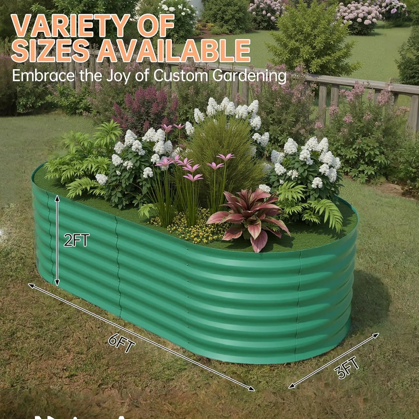 TWISTER.CK Galvanized Raised Garden Bed Kits Outdoor Planter Box