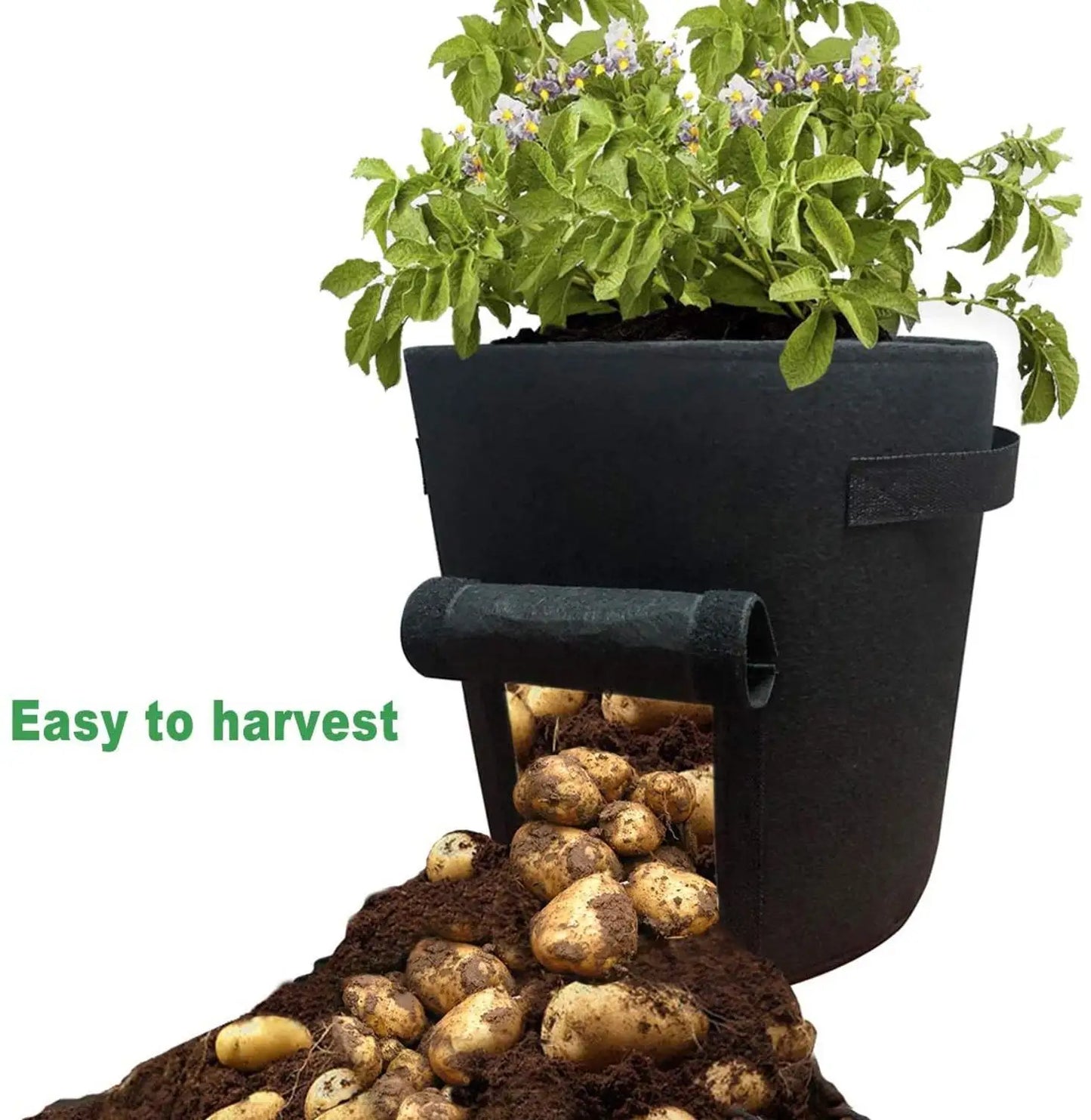 3PCS 7 Gallon Potato growing bag Planting Fabric Pots with Handle and Flap,Garden Bags for Vegetables,Tomatoes,Carrots,Onions