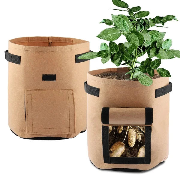 3PCS 7 Gallon Potato growing bag Planting Fabric Pots with Handle and Flap,Garden Bags for Vegetables,Tomatoes,Carrots,Onions