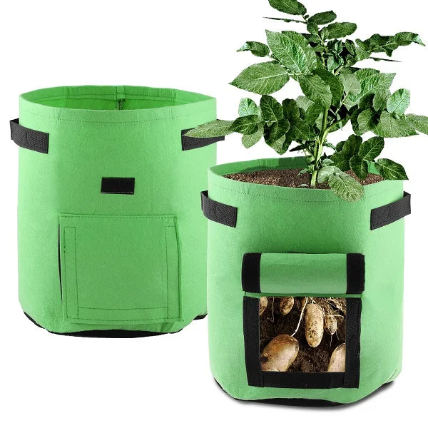 3PCS 7 Gallon Potato growing bag Planting Fabric Pots with Handle and Flap,Garden Bags for Vegetables,Tomatoes,Carrots,Onions