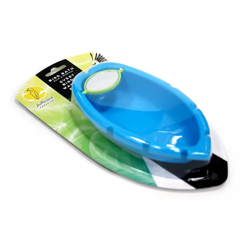 CAITEC Bird Toys Parrot Bathtub with Mirror Best for Small Bird and Small Parrot Bath Cleaning Supplies