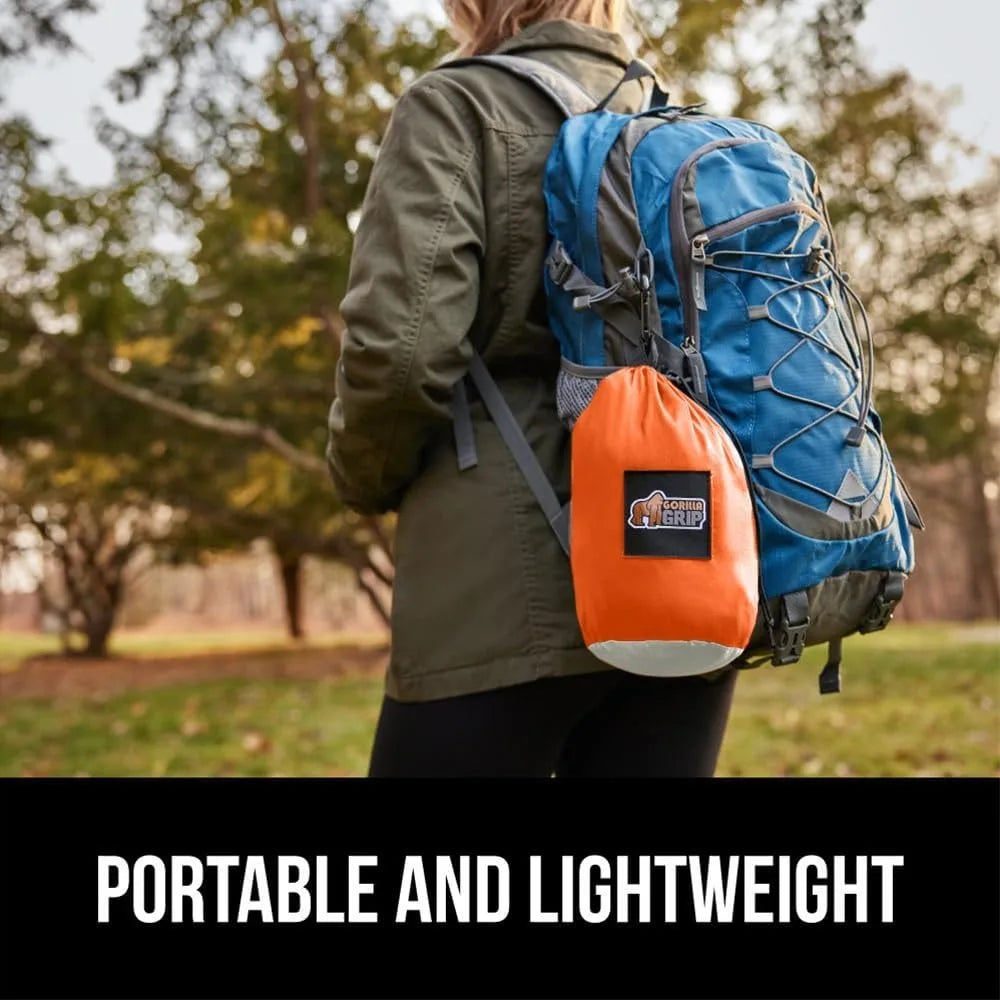 Durable Portable Camping Hammock with Tree Straps Lightweight Travel Swing for Outdoor Hiking Backpacking Double Orange