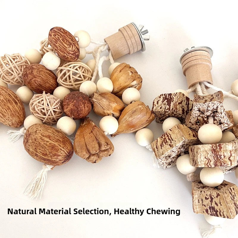 Funny Bird Chewing Toy Cotton Rope Pinecone Parrot Toy Bite Resistant Birds Tearing Toy Cockatiels Training Cage Toys Accessries