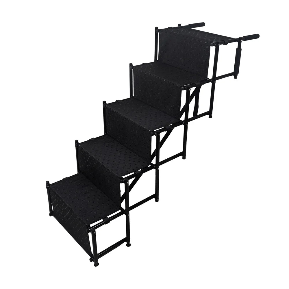 Portable Dog Steps 5 Step Load 150 Lbs Foldable Ramp