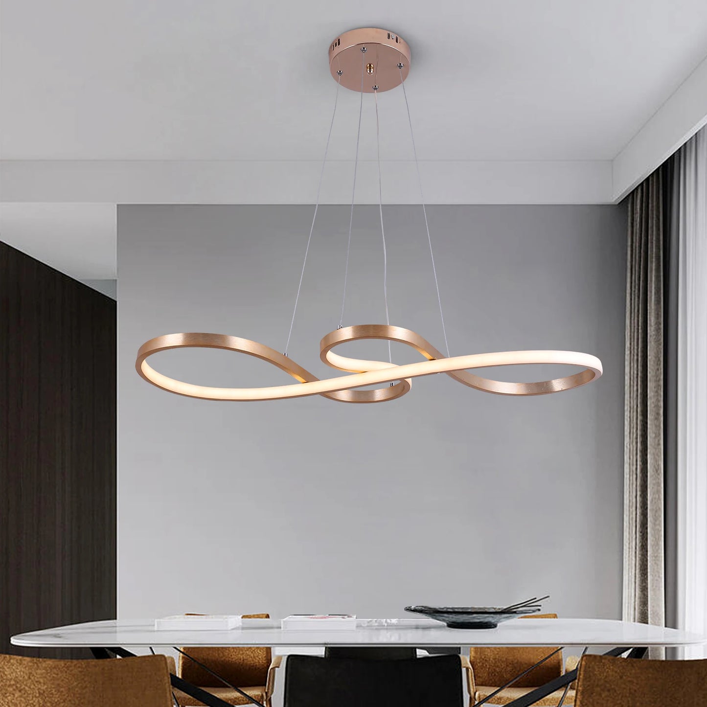 GreeLustr Modern Chandelier Pendant Light Acrylic Note Dimmable Led Ceiling Lamp Dining Living Room Hotel Decor Hanging Fixture