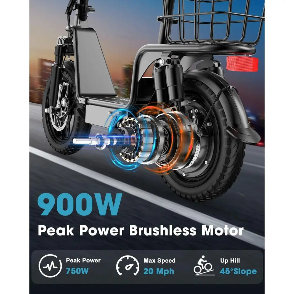 Adult 900W Electric Scooter With Seat 33 Mile Range UL2849