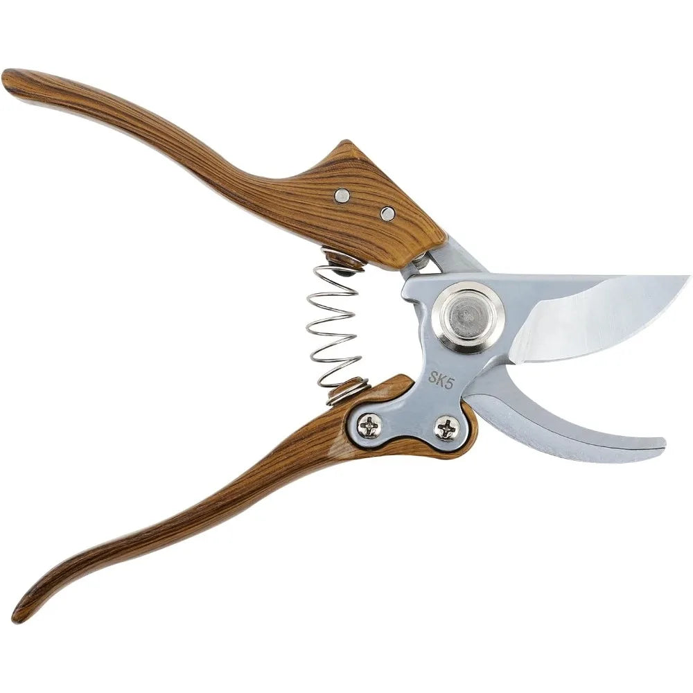 Heavy Duty Garden Pruning Shears 75Cr1 High-Carbon Steel Blades Ideal for Trimming Limbs, Plants, Shrubs & Vines - Fundamental Hand Tool for Florists