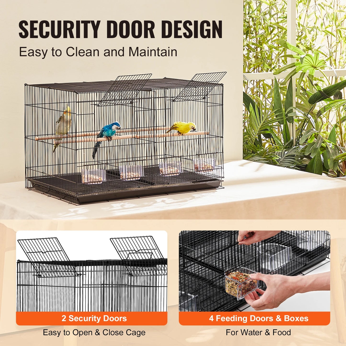 SucceBuy Flight Bird Cage Divider Stackable Travel Cage Handle
