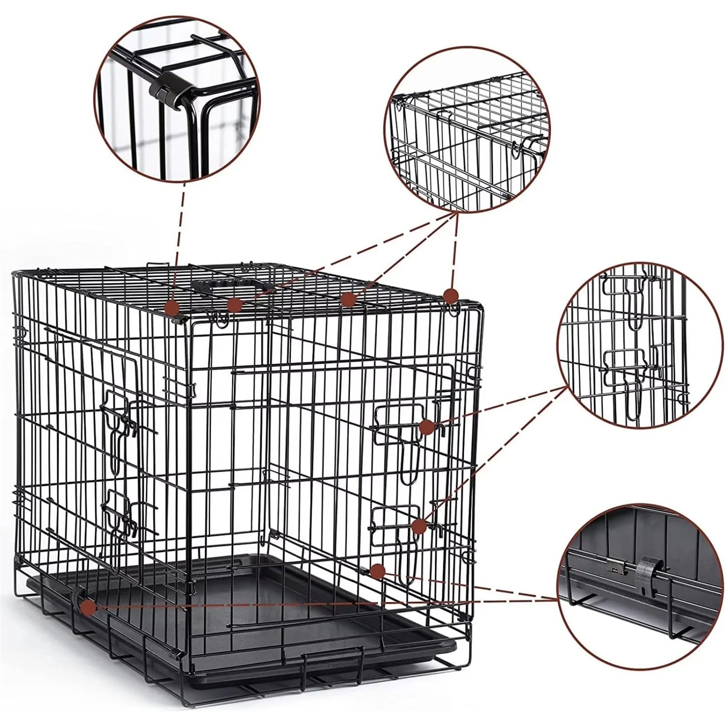 HiMISS Ferret Cage Portable Small Animal Habitat With Removable Tray