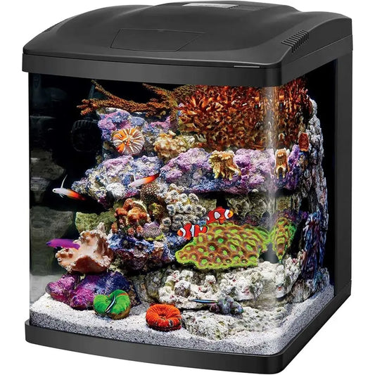 BioCube, Aquarium Kit, Nano Tank, Customizable LED Lighting, or Saltwater and reshwater Environments, 16 Gallons