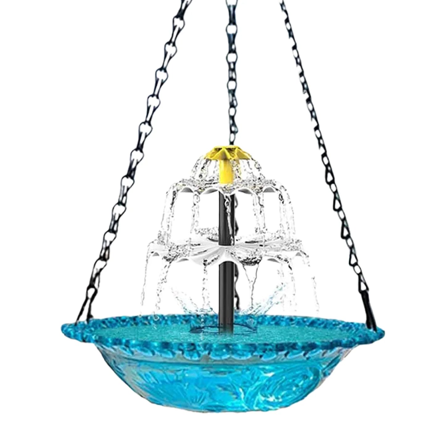 Solar Cascade Hanging Bird Bath Fountain For Outdoor Garden