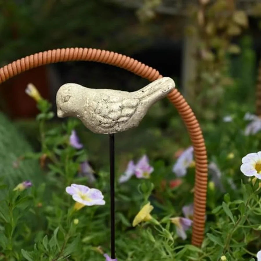 Two Piece Miniature Bird Decorative Stakes For Fairy Gardens