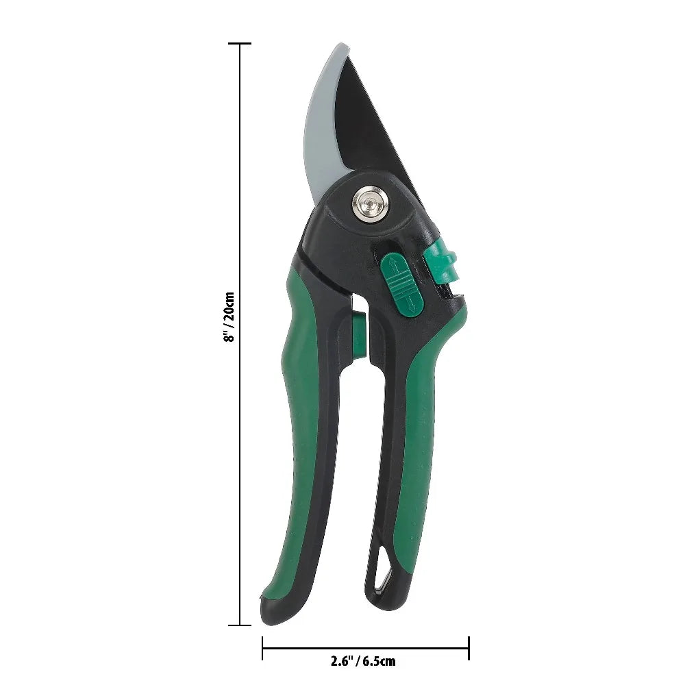 3/4 Inch Cutting Capacity Garden Bypass Pruner Professional Gardening Scissor Hand Pruning Shears for Trimming Branch Tree Flower Plant