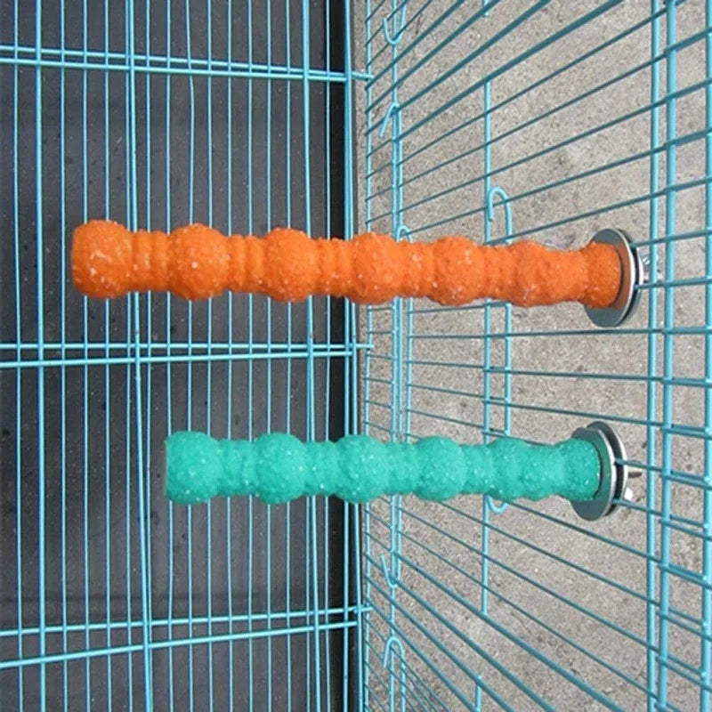 Natural Wood Platform Bird Nail Trimming Perches, Paw Grinding Stick for Parakeet Cockatiels, Parrot Stand, Conure Stand