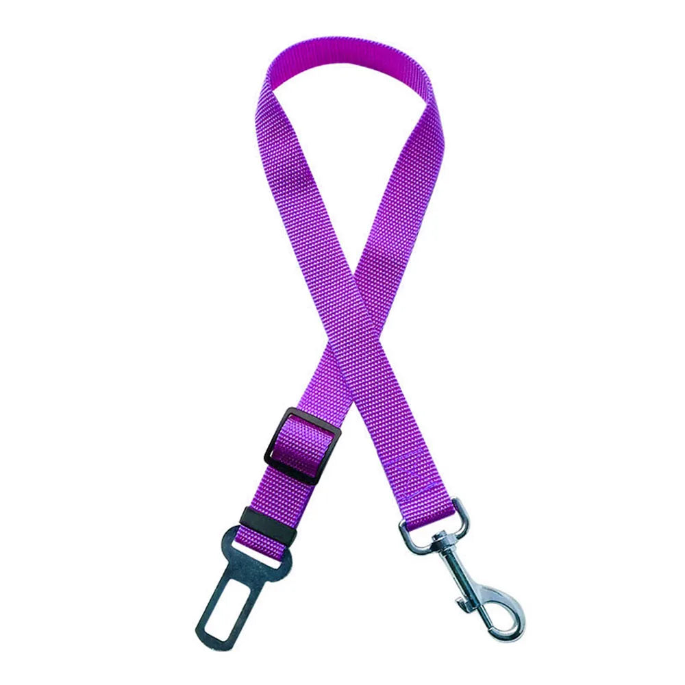 Adjustable Dog Car Seat Belt Harness Nylon Reflective Travel Safe