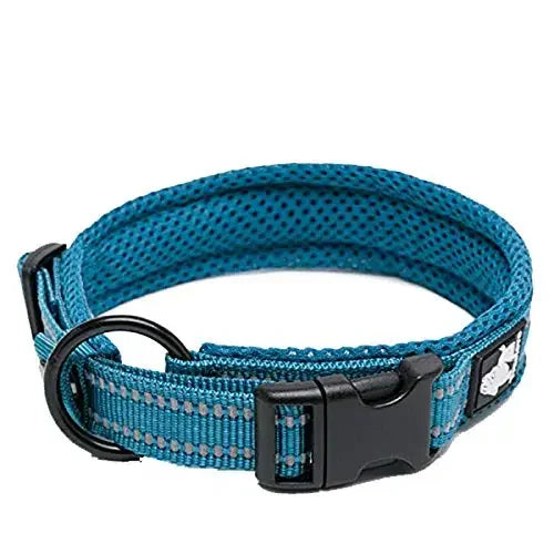 TRUELOVE Padded Nylon Dog Collar Reflective Adjustable Training