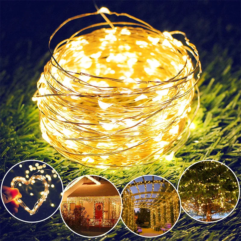Acosh Neon USB LED Fairy Lights Copper Wire 200LED