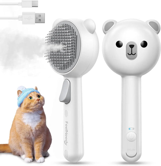Cat Steam Brush Release Button USB Rechargeable Dual Speed Spray