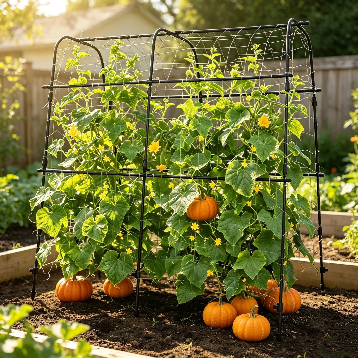 HiMISS Metal Garden Arch Trellis For Climbing Plants Support
