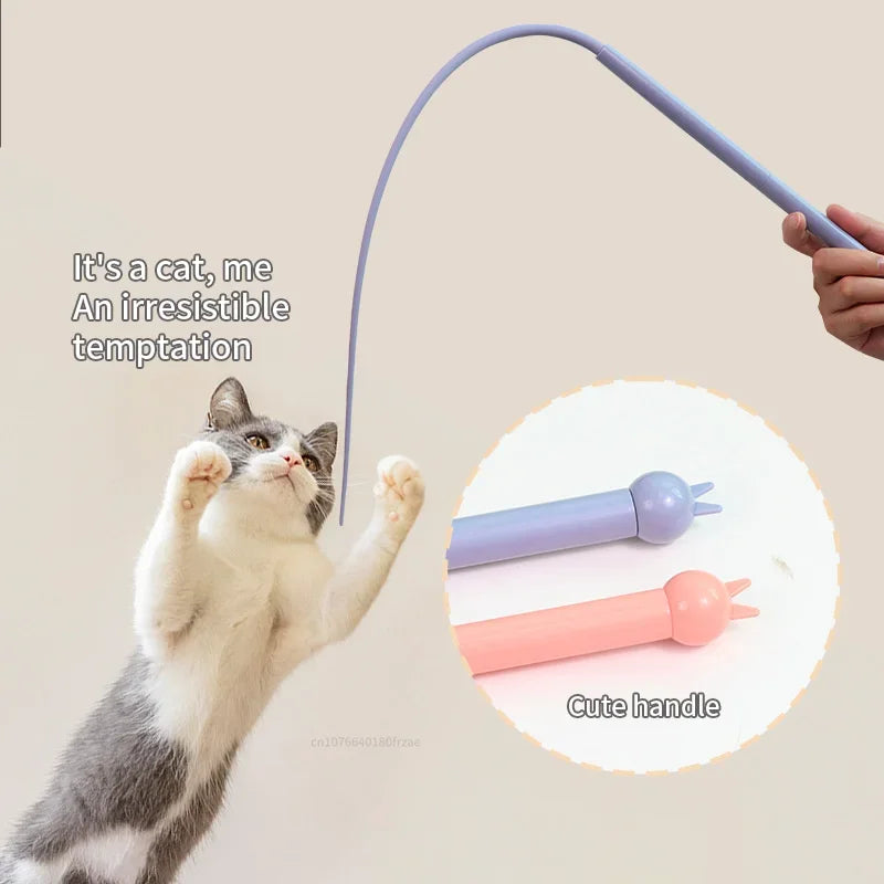 Cat Teaser Silicone Mouse Tail Toy For Cats And Kittens