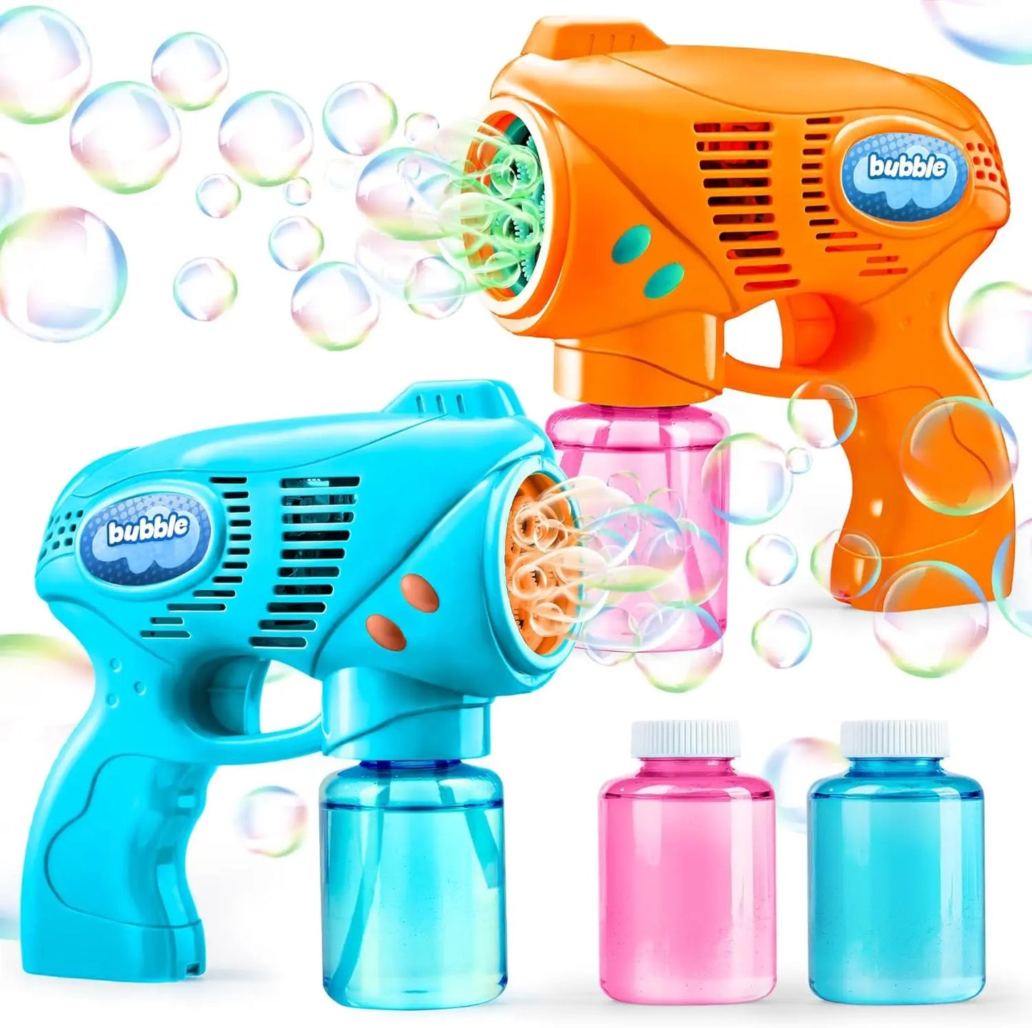 Joyfy Bubble Gun Set With 2 Guns And Bubble Solution