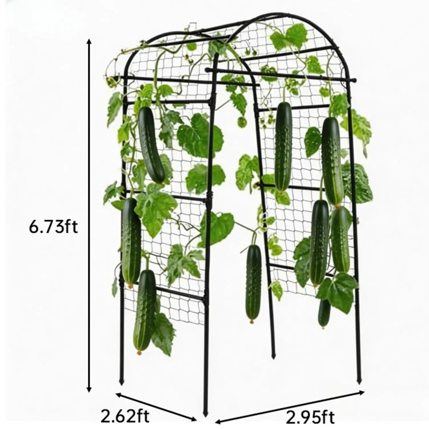Hmiss Heavy Duty Metal Garden Arch Trellis for Climbing