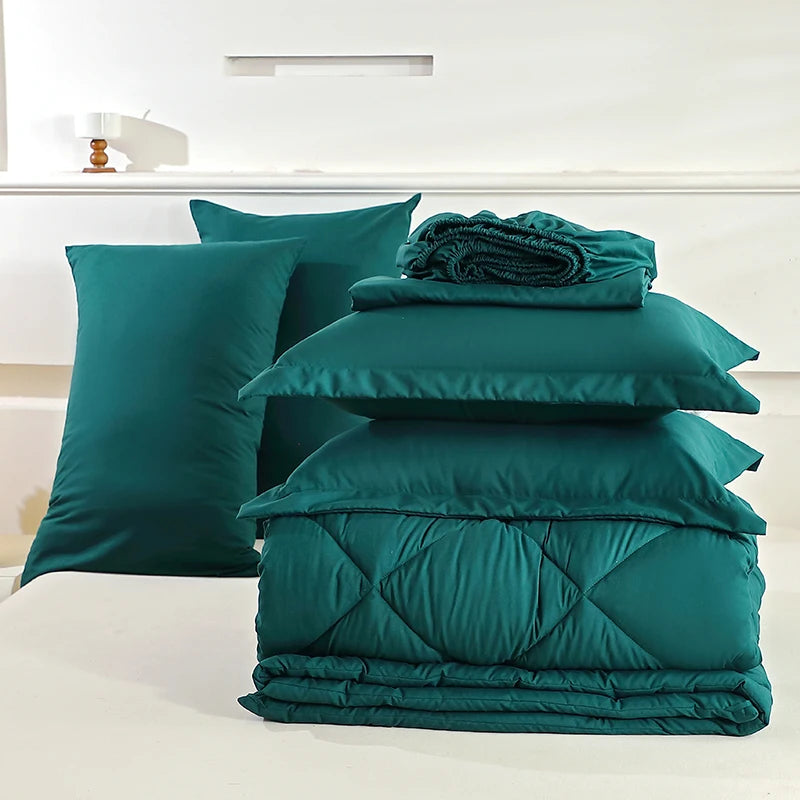 5-Piece Or 7-Piece Bedding Set - Flat Sheet Fitted Sheet Comforter And Pillowcases Included Home Textiles for Bedroom