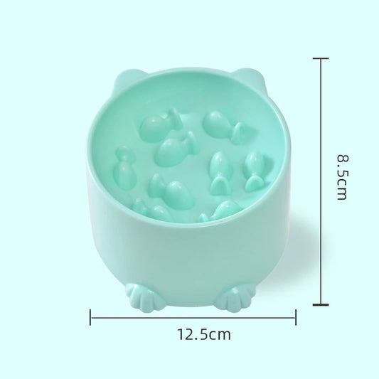 Cat Slow Feeder Bowl Anti Choking Design For Pets Durable
