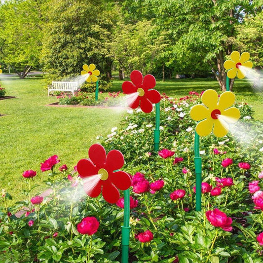 Funny Sun Flower Dancing Daisy Lawn Sprinkler Garden Sprinklers Flower Sprinkler for Yard Lawn Watering Garden Decor
