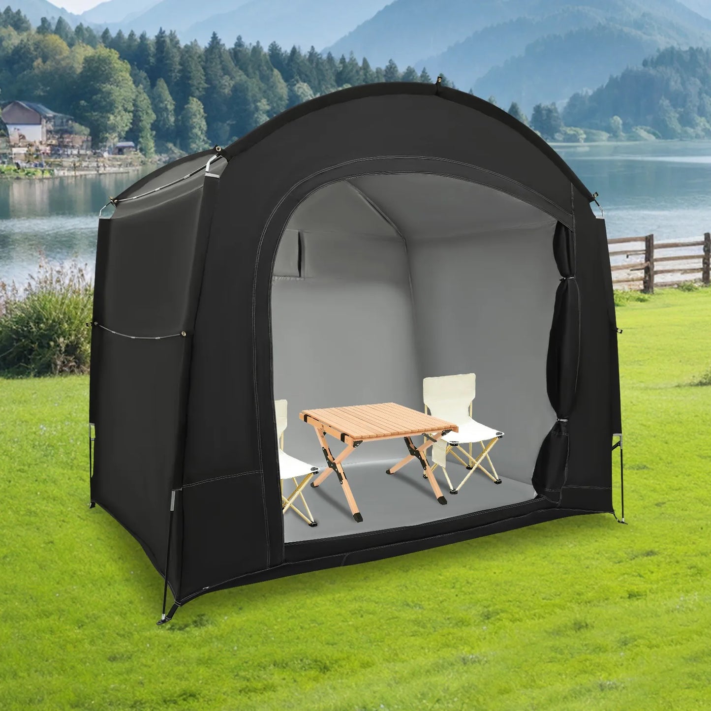 Bymaocar Bike Storage Tent 210D Oxford Cloth Waterproof UV Shelter For Bikes