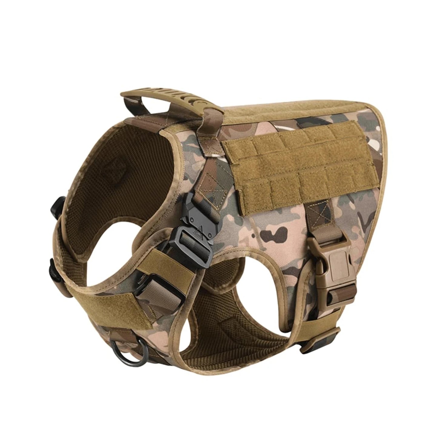 PETRAVELCN Tactical Dog Harness Vest Molle Pouches For Training