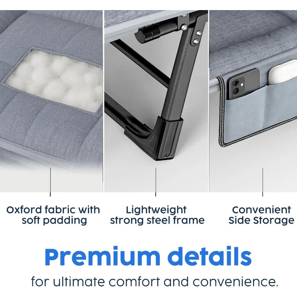 XIUWO Heavy Duty Folding Cot Mattress 550 Lb Indoor Outdoor
