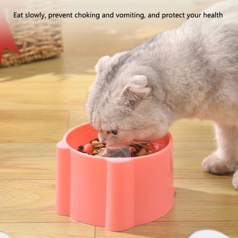 Cat Slow Feeder Bowl Anti Choking Design For Pets Durable