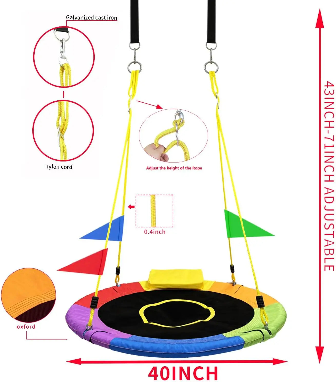 Spider Web Swing Waterproof With Handles And Adjustable Straps Outdoor