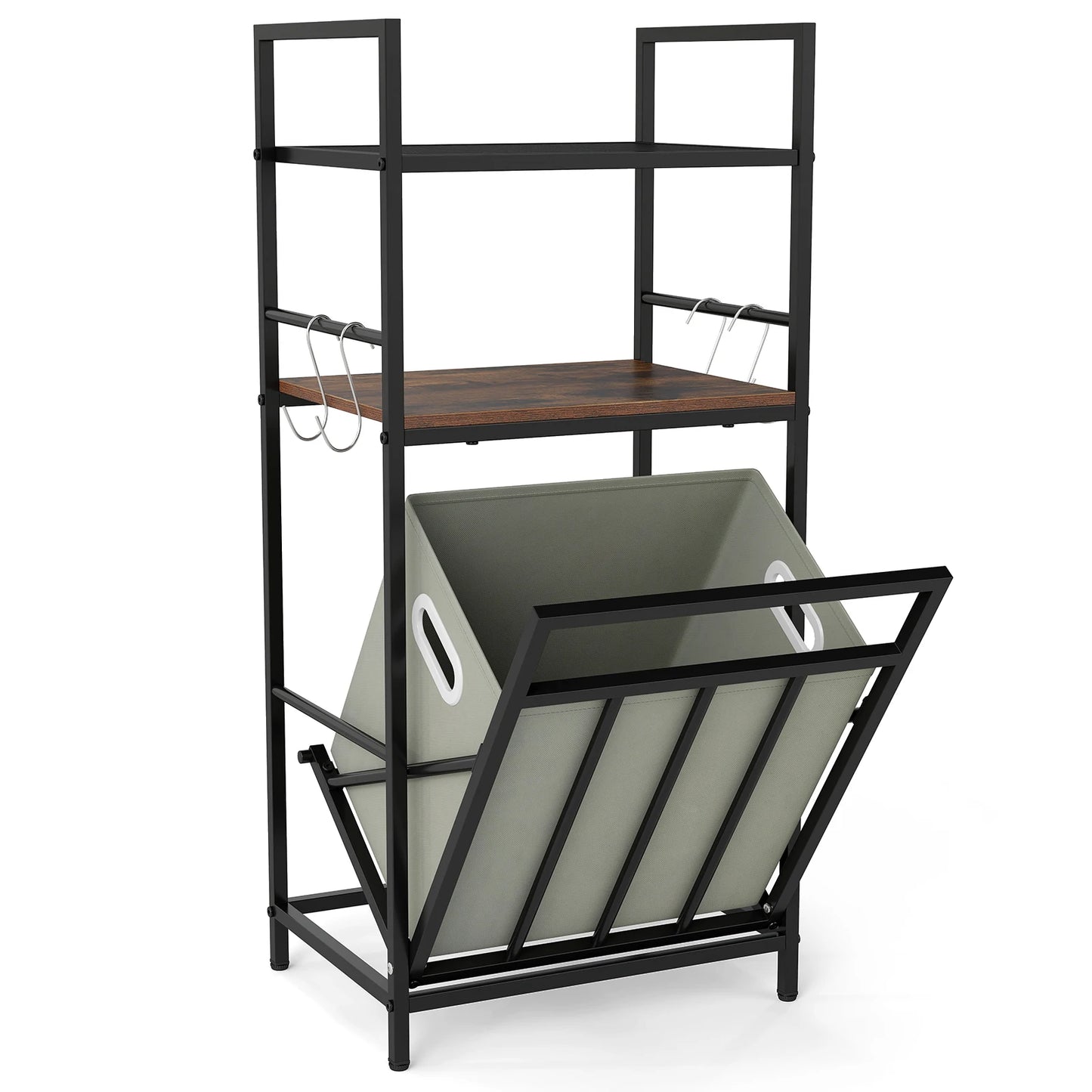 HOMASIS 2-Tier Laundry Hamper with Tilt-Out Basket