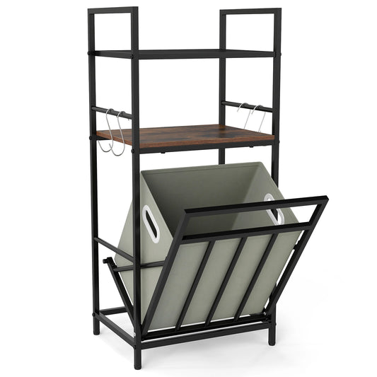 HOMASIS 2-Tier Laundry Hamper with Tilt-Out Basket