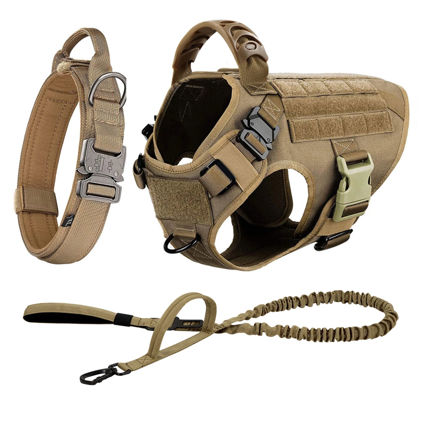 Dog Harness And Leash Set Nylon Padded Quick Release Buckle For Training