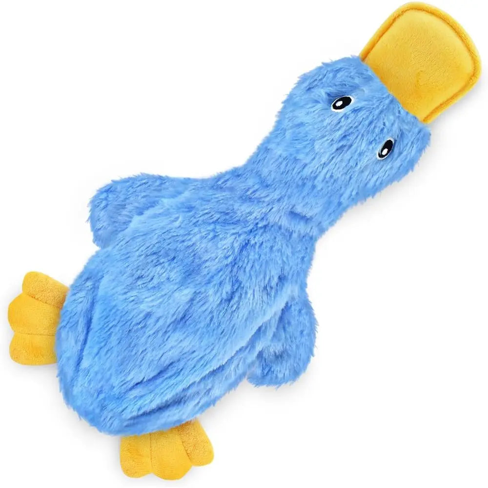 Interactive Squeaky Dog Chew Toy Crinkle Duck For All Sizes