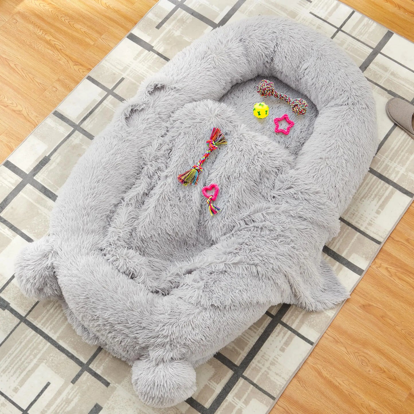 HiMISSCN Dog Bed With Memory Foam And Removable Cover
