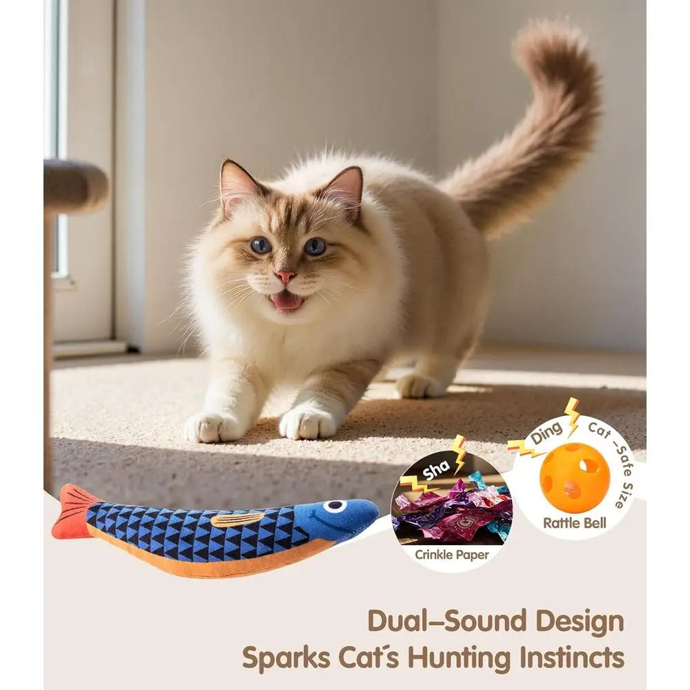 Catnip And Silvervine Interactive Kicker Toy For Indoor Cats