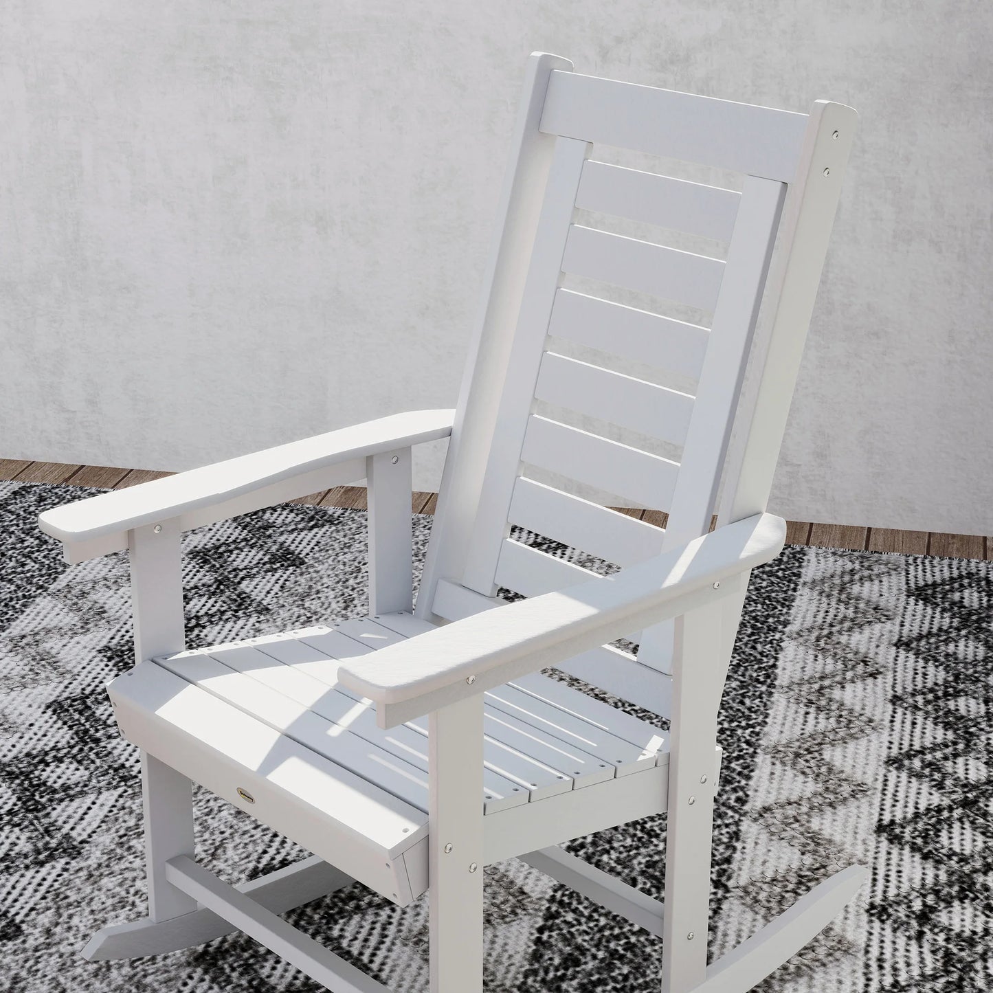 Outsunny Outdoor Rocking Chairs With High Back Patio Seating